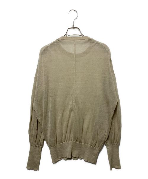 Whim Gazette（ウィムガゼット）Whim Gazette (ウィムガゼット) シアーリネンニットプルオーバー ベージュ サイズ:freeの古着・服飾アイテム