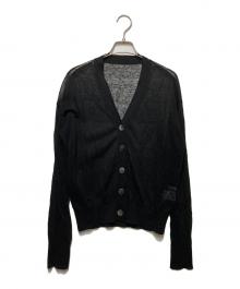 Whim Gazette（ウィムガゼット）の古着「シアーリネンカーディガン」｜ブラック