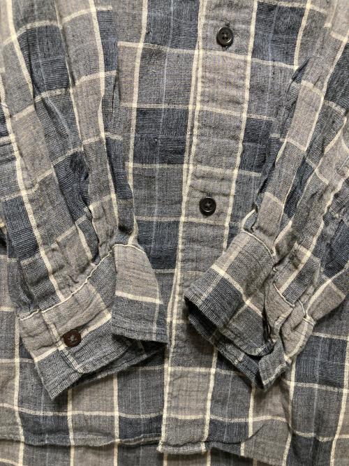 WILD LIFE TAILOR Adam et ROPE（ワイルドライフテーラーアダム エ ロペ）WILD LIFE TAILOR Adam et ROPE (ワイルドライフテーラーアダム エ ロペ) チェックシャツ グレー×ネイビー サイズ:Ｌの古着・服飾アイテム
