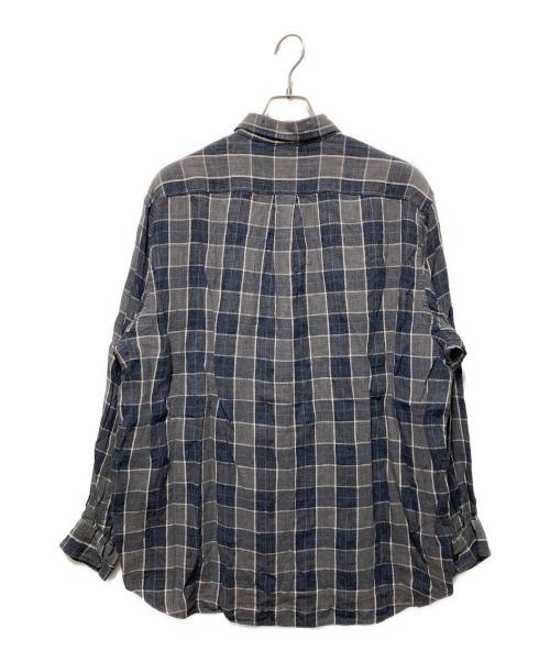 WILD LIFE TAILOR Adam et ROPE（ワイルドライフテーラーアダム エ ロペ）WILD LIFE TAILOR Adam et ROPE (ワイルドライフテーラーアダム エ ロペ) チェックシャツ グレー×ネイビー サイズ:Ｌの古着・服飾アイテム