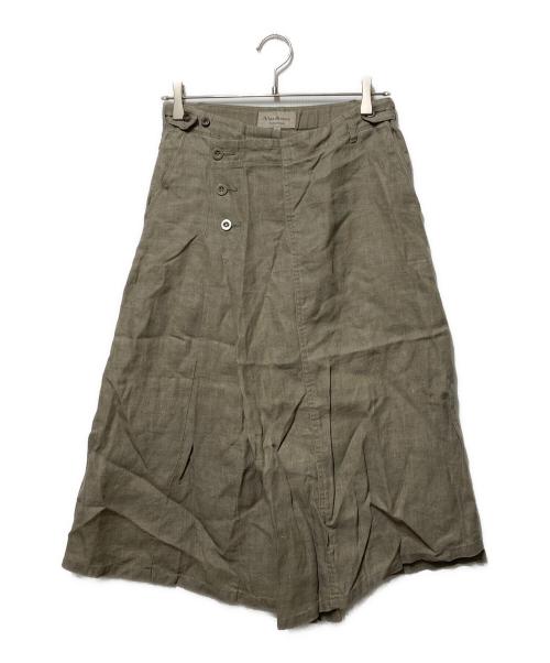 Vlas Blomme（ヴラスブラム）Vlas Blomme (ヴラスブラム) コルトレイクリネンシャツセットアップ ベージュの古着・服飾アイテム