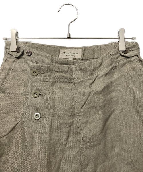 Vlas Blomme（ヴラスブラム）Vlas Blomme (ヴラスブラム) コルトレイクリネンシャツセットアップ ベージュの古着・服飾アイテム