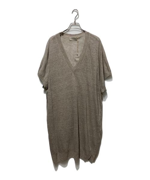 Vlas Blomme（ヴラスブラム）Vlas Blomme (ヴラスブラム) コルトレイクリネンチュニックワンピース ベージュ サイズ:freeの古着・服飾アイテム