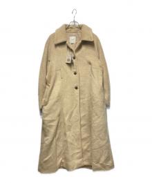 Eaphi（エフィ）の古着「eaphi wave design shaggy long coat」｜サンドベージュ