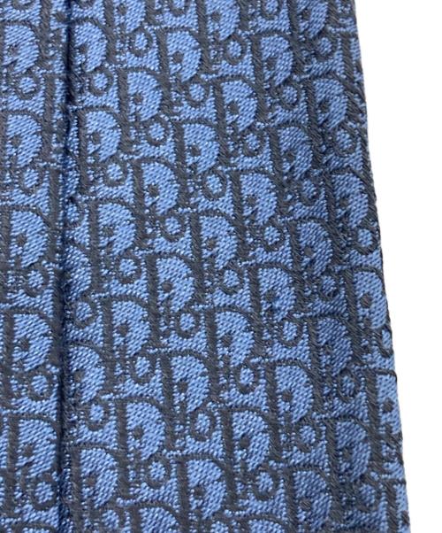 Christian Dior（クリスチャン ディオール）Christian Dior (クリスチャン ディオール) オブリーク総柄ナロータイ ネイビー サイズ:表記無の古着・服飾アイテム