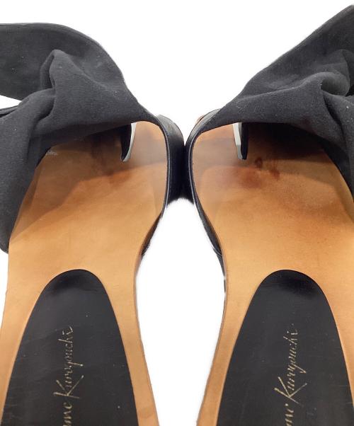 Mame Kurogouchi（マメクロゴウチ）Mame Kurogouchi (マメクロゴウチ) Sheep Leather Tabi Sandals ブラック サイズ:24.5の古着・服飾アイテム