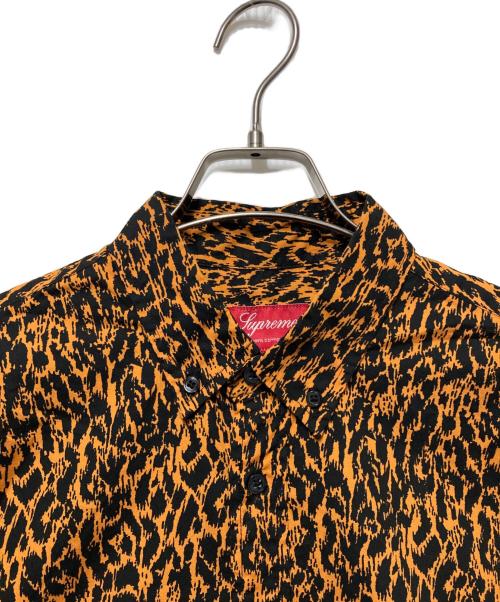 SUPREME（シュプリーム）SUPREME (シュプリーム) Leopard Shirt ブラック×オレンジ サイズ:Mの古着・服飾アイテム