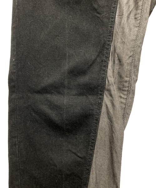 MIHARA YASUHIRO（ミハラヤスヒロ）MIHARA YASUHIRO (ミハラヤスヒロ) Asymmetrical Hybrid Denim Pants ブラック サイズ:46の古着・服飾アイテム