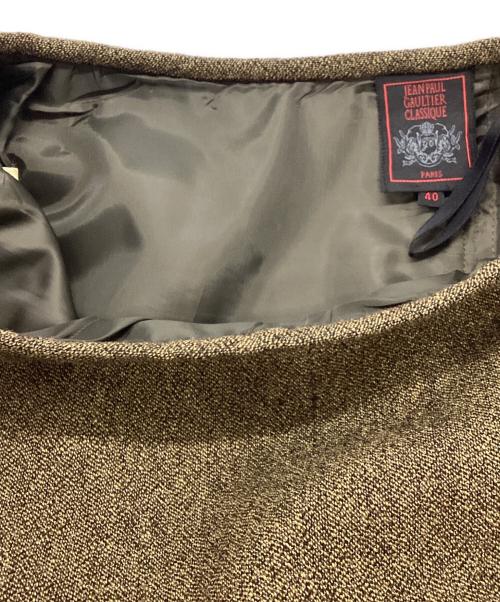 Jean Paul GAULTIER CLASSIQUE（ジャンポールゴルチエクラシック）Jean Paul GAULTIER CLASSIQUE (ジャンポールゴルチエクラシック) ウールロングスカート ベージュ サイズ:40の古着・服飾アイテム