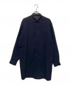 Y'sワイズ）の古着「オーバーサイズシアーシャツ」｜ネイビー