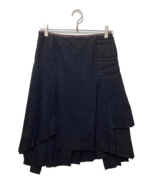 Jean Paul Gaultier FEMME（ジャンポールゴルチエ フェム）Jean Paul Gaultier FEMME (ジャンポールゴルチェフェム) 多層プリーツスカート ブラック サイズ:40の古着・服飾アイテム