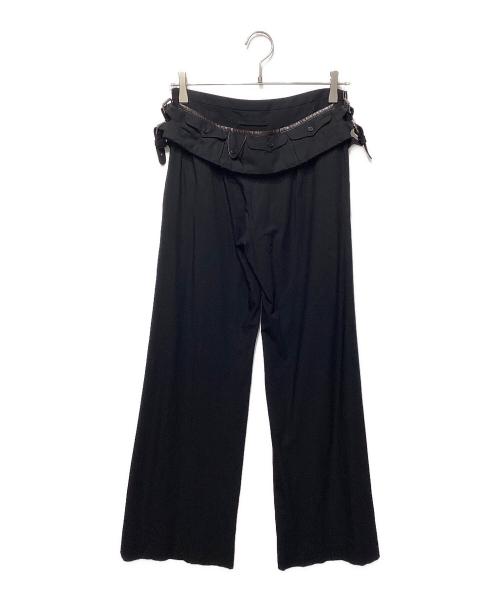 Jean Paul Gaultier FEMME（ジャンポールゴルチエ フェム）Jean Paul Gaultier FEMME (ジャンポールゴルチェフェム) 2WAYギミックパンツ ブラック サイズ:38の古着・服飾アイテム