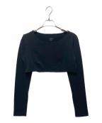 Jean Paul Gaultier FEMMEジャンポールゴルチエ フェム）の古着「短丈カットソー」｜ブラック