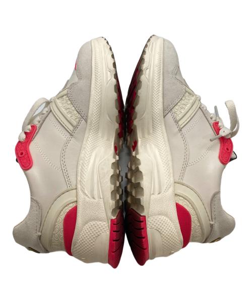 COACH（コーチ）COACH (コーチ) シグネチャーロゴレザーローカットスニーカー ベージュ×ピンク サイズ:24の古着・服飾アイテム