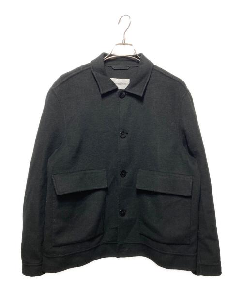 Calvin Klein（カルバンクライン）Calvin Klein (カルバンクライン) ボタンアップメルトンジャケット ブラック サイズ:Ｍの古着・服飾アイテム