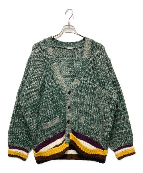 kolor/BEACON（カラービーコン）kolor/BEACON (カラービーコン) 杢ニットカーディガン グリーン サイズ:2の古着・服飾アイテム