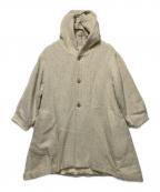 Vlas Blommeヴラスブラム）の古着「ウールリネンフーデッドコート」｜ベージュ