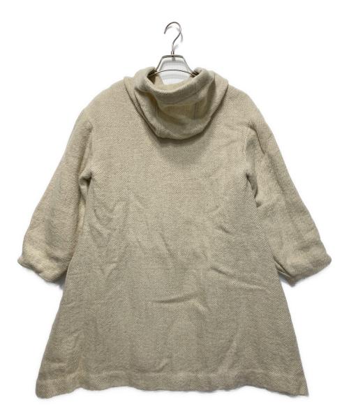 Vlas Blomme（ヴラスブラム）Vlas Blomme (ヴラスブラム) ウールリネンフーデッドコート ベージュ サイズ:FREEの古着・服飾アイテム