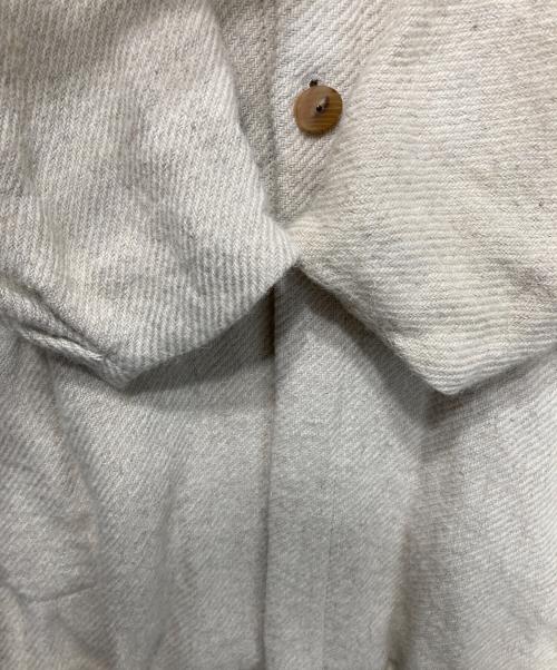 Vlas Blomme（ヴラスブラム）Vlas Blomme (ヴラスブラム) ウールリネンフーデッドコート ベージュ サイズ:FREEの古着・服飾アイテム