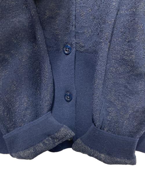 JENNE（ジェンヌ）JENNE (ジェンヌ) ステンドグラス編みカーディガン ネイビー サイズ:Sの古着・服飾アイテム