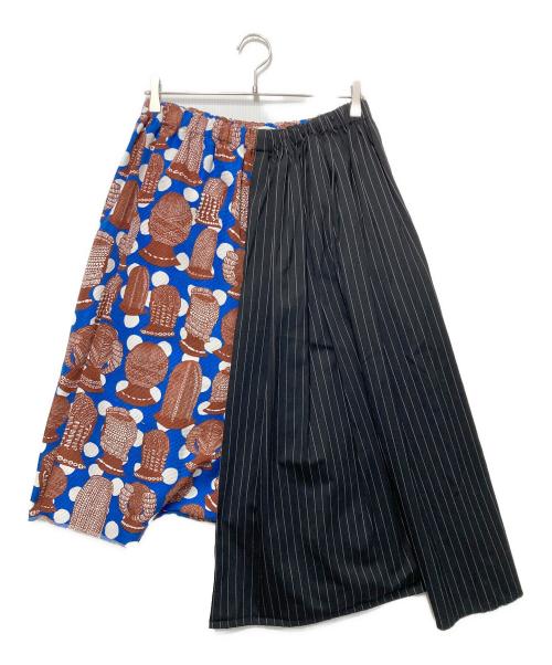 COMME des GARCONS（コムデギャルソン）COMME des GARCONS (コムデギャルソン) 切替サルエルパンツ ブラウン×ブラック サイズ:Mの古着・服飾アイテム