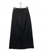 AMOMENTOアモーメント）の古着「シアーマキシロングスカート」｜ブラック