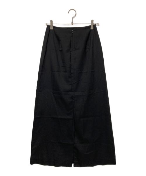 AMOMENTO（アモーメント）AMOMENTO (アモーメント) シアーマキシロングスカート ブラックの古着・服飾アイテム