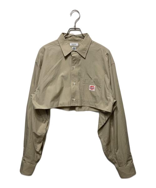 BASICKS（ベイシックス）BASICKS (ベイシックス) クロップドシャツ ベージュ サイズ:Ｓの古着・服飾アイテム