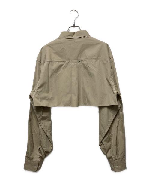 BASICKS（ベイシックス）BASICKS (ベイシックス) クロップドシャツ ベージュ サイズ:Ｓの古着・服飾アイテム