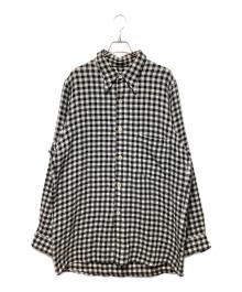 BED J.W. FORD（ベッドフォード）の古着「Wardrobe shirt check pattern」｜ホワイト×ブラック