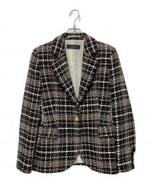 allureville（アルアバイル）の古着「ビックチェックテーラードジャケット」｜ブラック