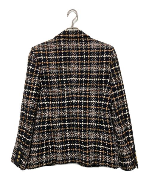 allureville（アルアバイル）allureville (アルアバイル) ビックチェックテーラードジャケット ブラック サイズ:2の古着・服飾アイテム