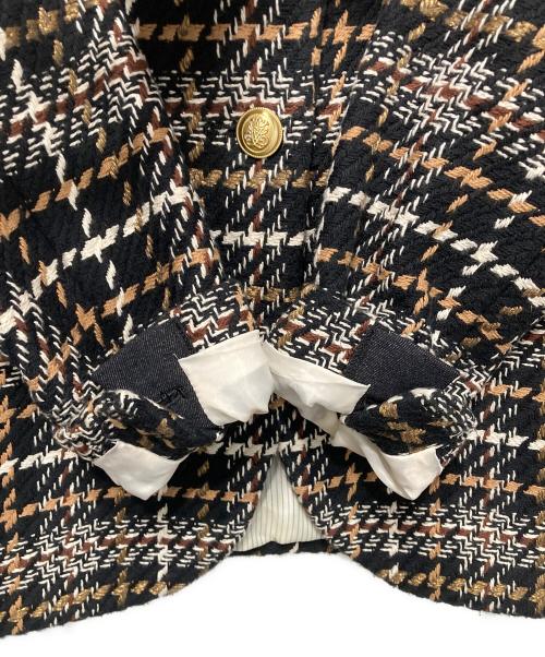 allureville（アルアバイル）allureville (アルアバイル) ビックチェックテーラードジャケット ブラック サイズ:2の古着・服飾アイテム