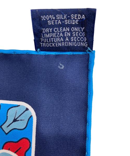 HERMES（エルメス）HERMES (エルメス) スカーフ ネイビー×レッドの古着・服飾アイテム