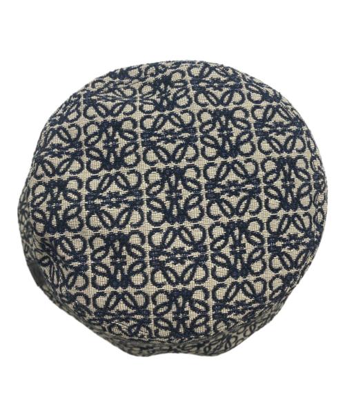 LOEWE（ロエベ）LOEWE (ロエベ) アナグラムジャガードバケットハット ネイビー×ブラックの古着・服飾アイテム