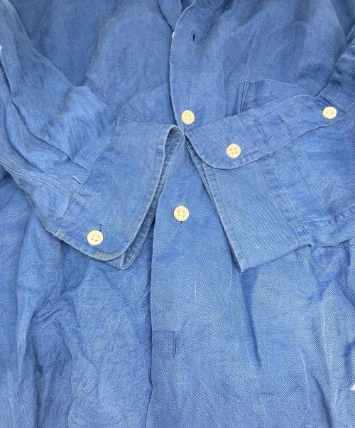 POLO RALPH LAUREN（ポロ・ラルフローレン）POLO RALPH LAUREN (ポロ・ラルフローレン) リネンシルク長袖シャツ ブルー サイズ:Lの古着・服飾アイテム