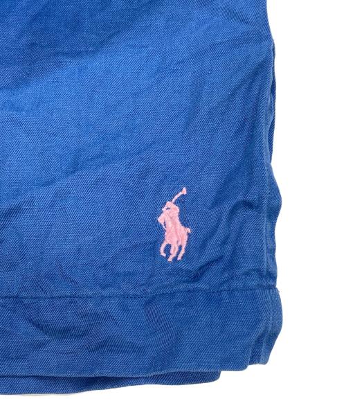 POLO RALPH LAUREN（ポロ・ラルフローレン）POLO RALPH LAUREN (ポロ・ラルフローレン) リネンシルク長袖シャツ ブルー サイズ:Lの古着・服飾アイテム