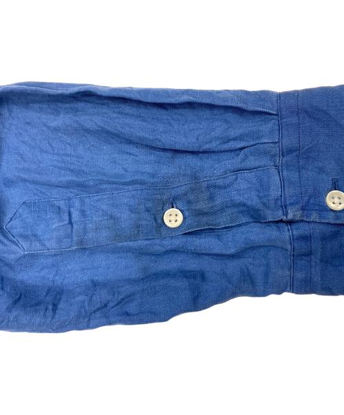 POLO RALPH LAUREN（ポロ・ラルフローレン）POLO RALPH LAUREN (ポロ・ラルフローレン) リネンシルク長袖シャツ ブルー サイズ:Lの古着・服飾アイテム