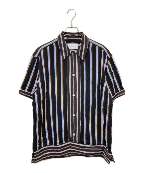RAINMAKER（レインメーカー）RAINMAKER (レインメーカー) ストライプシャツ ブラウン×ブルー サイズ:5の古着・服飾アイテム