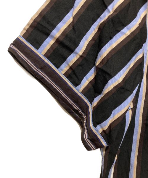 RAINMAKER（レインメーカー）RAINMAKER (レインメーカー) ストライプシャツ ブラウン×ブルー サイズ:5の古着・服飾アイテム