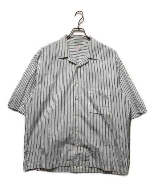 S.K. MANOR HILL（エスケーマノアヒル）S.K. MANOR HILL (エスケーマノアヒル) Aloha Shirt/アロハシャツ ホワイト×ネイビー サイズ:Ｌの古着・服飾アイテム