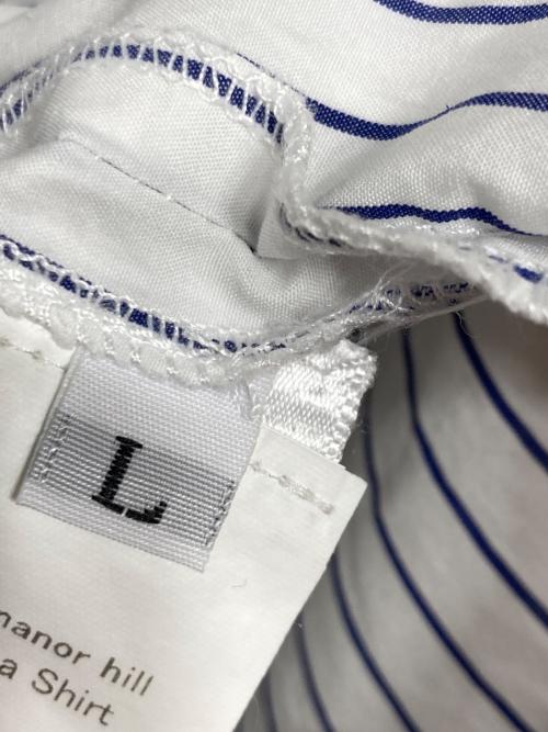 S.K. MANOR HILL（エスケーマノアヒル）S.K. MANOR HILL (エスケーマノアヒル) Aloha Shirt/アロハシャツ ホワイト×ネイビー サイズ:Ｌの古着・服飾アイテム