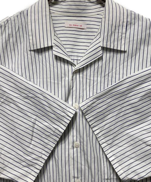 S.K. MANOR HILL（エスケーマノアヒル）S.K. MANOR HILL (エスケーマノアヒル) Aloha Shirt/アロハシャツ ホワイト×ネイビー サイズ:Ｌの古着・服飾アイテム