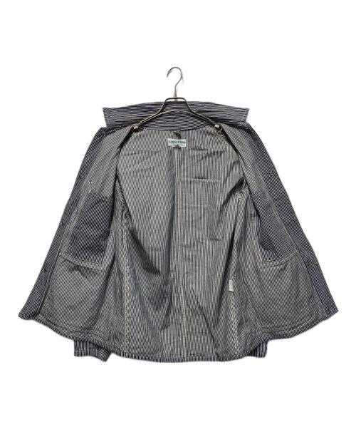 SASSAFRAS（ササフラス）SASSAFRAS (ササフラス) ヒッコリーカバーオール ネイビー×ホワイト サイズ:Sの古着・服飾アイテム