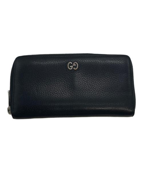 GUCCI（グッチ）GUCCI (グッチ) ラウンドファスナー財布 ブラックの古着・服飾アイテム