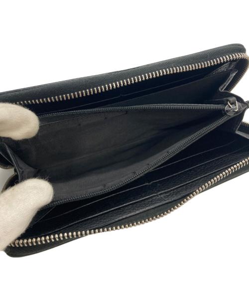 GUCCI（グッチ）GUCCI (グッチ) ラウンドファスナー財布 ブラックの古着・服飾アイテム