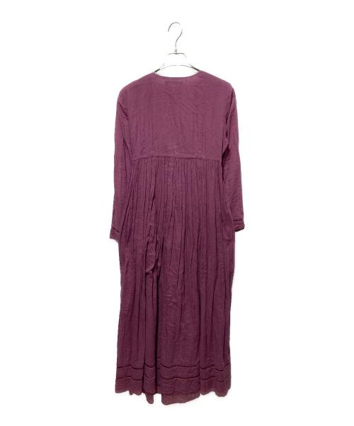 ne quittez pas（ヌキテパ）ne quittez pas (ヌキテパ) コットンボイルクロスオーバーフロントガウン カシュクール2wayロングカーディガン パープル サイズ:無しの古着・服飾アイテム