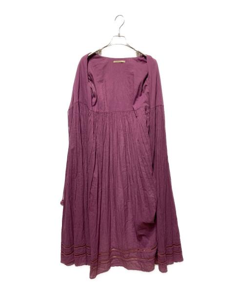 ne quittez pas（ヌキテパ）ne quittez pas (ヌキテパ) コットンボイルクロスオーバーフロントガウン カシュクール2wayロングカーディガン パープル サイズ:無しの古着・服飾アイテム