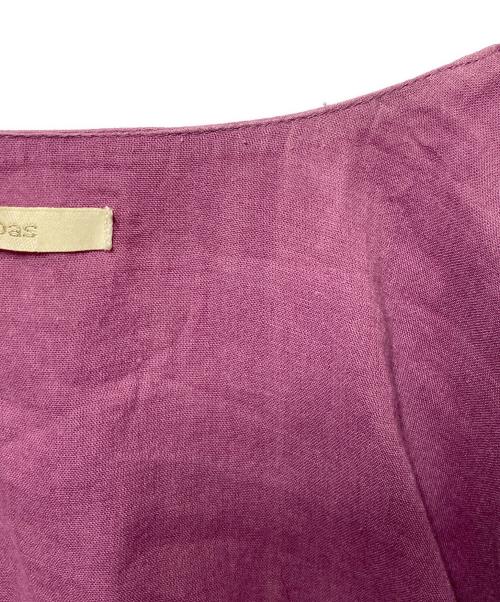 ne quittez pas（ヌキテパ）ne quittez pas (ヌキテパ) コットンボイルクロスオーバーフロントガウン カシュクール2wayロングカーディガン パープル サイズ:無しの古着・服飾アイテム