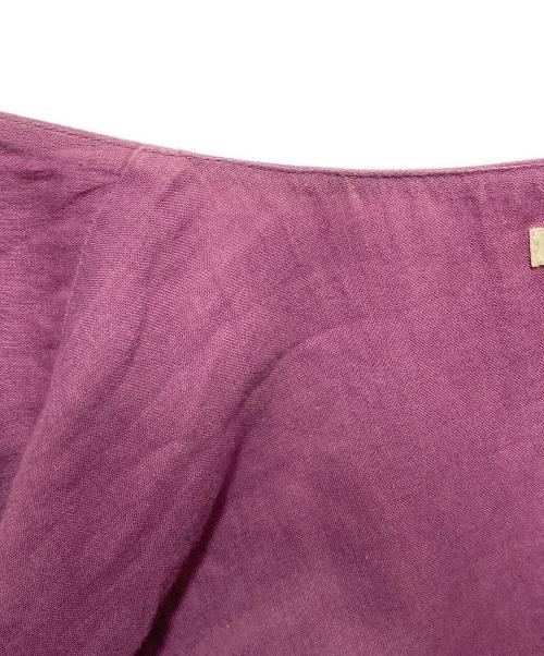 ne quittez pas（ヌキテパ）ne quittez pas (ヌキテパ) コットンボイルクロスオーバーフロントガウン カシュクール2wayロングカーディガン パープル サイズ:無しの古着・服飾アイテム